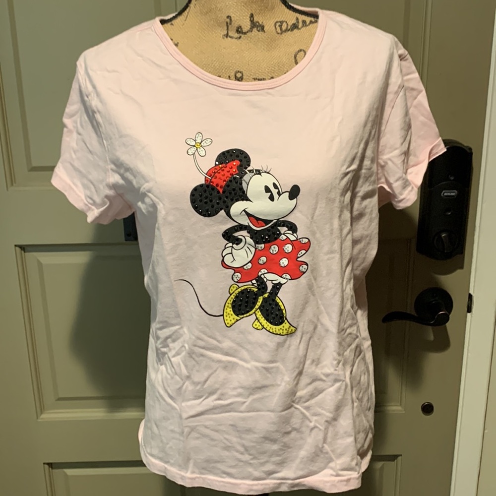 Vintage Women’s Disneyland Resort Minnie Mouse Pink Shirt XL